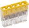 Kopp 33346412 WAGO Compact connessione dosi 5 capo di morsetto giallo 0,5 – 2,5 mm² Contenuto 10 pezzi, trasparente/giallo