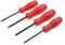 TEKTON Hard-Handle Black Oxide Blade Screwdriver Set, 4-Piece (#1-#2, 3/16-1/4 in.) | Made in USA | DRV40107