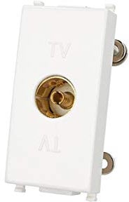 A2ZWORLD Presa TV Femmina, Colore Bianco, Compatibile Con Vimar Plana