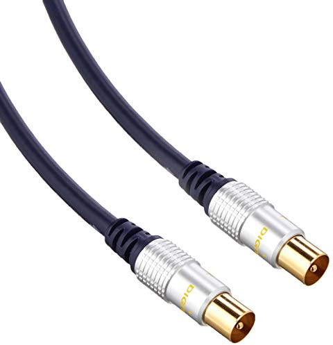 Pro Signal PSG02711 HQ Fly Lead, Coaxial Male to Male, 3m, Black