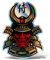 Erreinge® 15 cm Demone Samurai Japan Yokai Sticker bedruckt für Auto Motorrad Wand Stoßstange Laptop Fahrrad