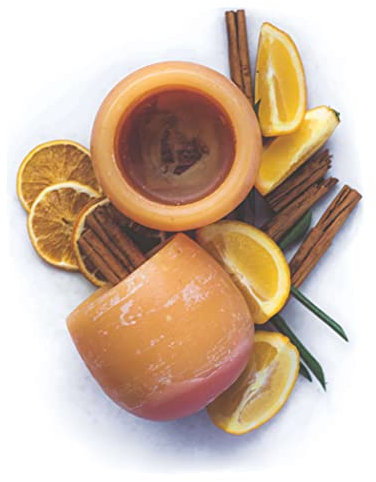 Candiles Duftwachs - Orange-Zimt | Mehrere Monate Raumduft ohne Flamme - Handmade Duftkerzen, Duftschalen 100% Vegan, Natürlich & Verträglich