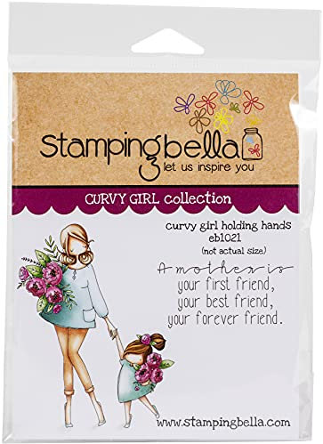 Stamping Bella Cling Stamps-Curvy Girl Holding Hands -EB1021