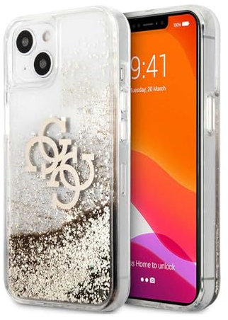 Guess GUHCP13SLG4GGO Hülle für iPhone 13 Mini 5,4 golden 4G Big Liquid Glitter