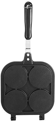 Double Side Pan, 4 Holes Frying Pan Cartoon Animal Pattern Frying Pan Non-Stick Breakfast Pan Pancake Maker for Home Kitchen