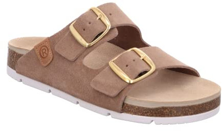 Rohde Damen Pantoletten Schnalle Clogs Elba 1710, Größe:41 EU, Farbe:Beige