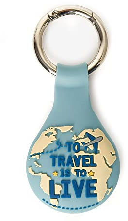 Legami Schlüsselanhänger für AirTag, 3,8 x 5 cm, aus Silikon und Metall, Herzmotiv, personalisieren Sie Ihr Gerät, schützt ohne das Signal zu beeinträchtigen, Unisex - Erwachsene, travel, Taglia