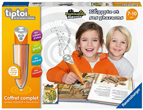 Ravensburger - Tiptoi® – Komplettset interaktives Leser + Buch Ägypten und Seine Pharaonen – Elektronisches Lernspiel, ohne Display – ab 7 Jahren – Französische Version – 00 144[Exklusiv bei Amazon]