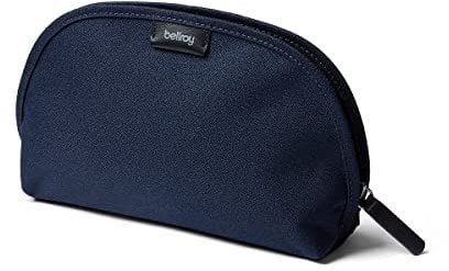 Bellroy Klassische Tasche, Alltagsset, Leder und gewebter Stoff (Stifte, Kabel, Kosmetik, persönliche Gegenstände), Marineblau