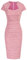 GRACE KARIN Robe Moulante Vintage à Manches Longues pour Femme - Crayon et péplum, Rose (Carreaux), L
