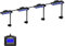 PopBloom Meerwasser led aquarium beleuchtung Lampe für Aquarium Reef Led Beleuchtung Aquarium Lampen für 180-220 cm SPS LPS Aquarium(4 Lampen mit Arm-Kit)