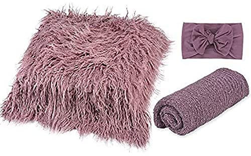 Uposao Neugeborenes Baby Fotografie Requisiten Set,Baby Foto Requisiten Wrap Baby Decke Haarband DIY Newborn Fotoshooting Requisiten Accessoires Fotografie Hintergründe Matte Teppich für Baby Mädchen