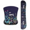 AOKSUNOVA Tapis de souris et repose-poignet pour clavier - Motif fleurs - Avec repose-poignet