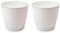 AC - Pack de 2 Macetas Redondas con Plato - Diseño Wind (Ø 23 cm) - Fabricado en plástico - Ideal para jardín Exterior, terraza o balcón - Color Blanco Roto