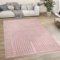 Paco Home Outdoor Teppich Wetterfest Balkon Boho Wohnzimmer Küche Skandinavisch Muster Einfarbig 3D Effekt Modern, Grösse:120 cm Rund, Farbe:Pink 4