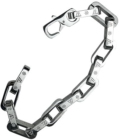 ANNI.SOUL Amazing Stainless Steel Bike Link Chain Bracelet for Men 8.27 Length Silver Bracelet, no gemstone