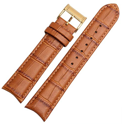 KKFAUS Uhrenarmband aus echtem Leder für Citizen Seiko Armband, 20 mm, gebogenes Ende, Rindsleder, schwarz, blau, braun, 20 mm, Achat