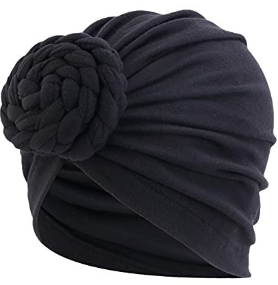 Sport Kopftuch Damen Hijab,Headwraps Chemo Hut für Haarausfall, Krebs, Chemotherapie Kopfbedeckung Damen Mütze Bambus Kopftuch Frauen Baumwolle Indien Muslim Stretch Turban mit Haarausfall - Krebspat