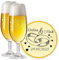 LALALO Leonardo Hochzeit Bierglas Geschenk-Set (2 St.) graviert, Biertulpe/Pilstulpe mit Gravur personalisiert als Hochzeitsgeschenk, Hochzeitstag, Standesamt (Ringromance)