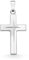 EDELIND Kreuz-Anhänger gesandelt/glanz/diam. 333 Echtgold für Herren Damen, Goldanhänger 8 Karat Weißgold Höhe 21 mm, Kettenanhänger mit Schmuck Geschenk Box