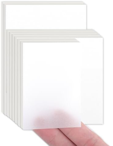400 Blätter Transparente Haftnotizen, Durchsichtige Haftnotizen, Wasserfest Clear Sticky Notes, Transparent Sticky Notes, Klebezettel Transparent für Study Essentials Schulsachen Stationery Büro