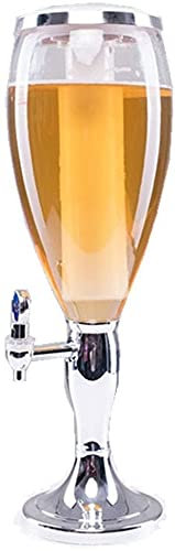 Distributeur de bière Distributeur de boissons Distributeur de bière Distributeur de tour de bière Kegerator de bière pression Parfait pour les fêtes et les jours de jeu pour les fêtes (argent 3L)