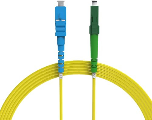 nexinex - 7m Glasfaserkabel LC/APC auf SC/UPC Patchkabel | LWL Simplex Singlemode OS2 FTTH Glasfaser Lichtwellenleiter Kabel
