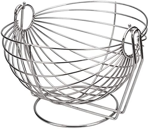 BTCHING Fruit Bowl Fruit Basket Home Stainless Steel Fruit Plate Creative Swing Fruit Basket Rust Easy To Clean Fruit Plate(Size:27x18cm)