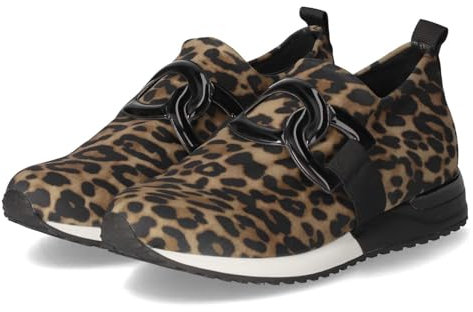 La Strada Damen Low Sneaker Braun Textil, Größe:41, Farbauswahl:braun-Kombi