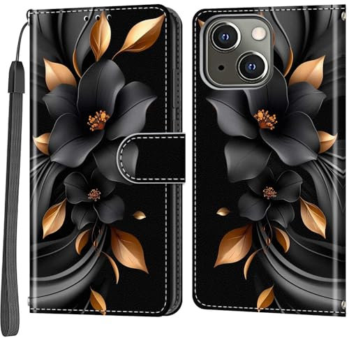 Salanheo Wallet Case for iPhone 13 / iPhone 14, Magnetic Closure Shockproof Leather Flip Phone Case Compatible for iPhone 13 / iPhone 14