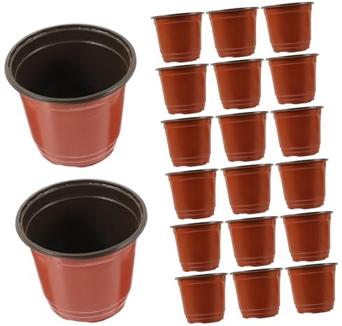 KITANDOVE 50 Pièces Pot de Fleurs succulentes en Pot Pots Moyens biodégradables Conteneurs jardinières Pot de Fleur Interieur Jardiniere Plastique semoir à graines Pots de Fleurs Brown