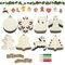 FiveMileBro 40 Stück weihnachtskugeln holzanhänger mit juteseil & 5 marker,diy zum bemalen und aufhängen holzanhänge, 8 weihnachtsmuster, für weihnachten geschenke diy basteln, weihnachtsdeko (A)