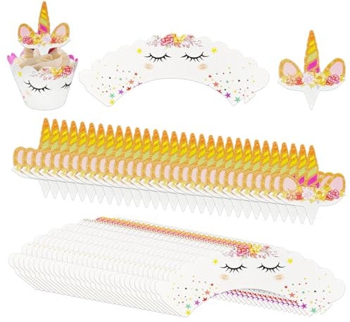 36 Stück Kuchenpapierränder Und 36 Stück Kuchenfahnen, Niedliche Cartoon-Kuchendekorationen, Kuchendekorationen, Kuchenzubehör, Partyzubehör