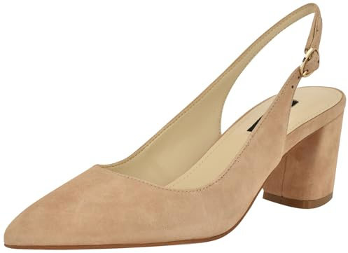 Nine West Women's Kamsee Slingback, Light Natural Suede 111, 8