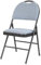 Taylor & Brown Padded Grey Fabric Folding Chair Seat High Back Rest for Home, Dining, Office, Computer Desk Chairs, Seating Events - Grey Metal Frame, 50 x 46 x 85cm