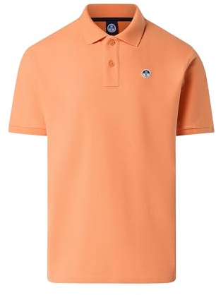 NORTH SAILS Herren-Poloshirt aus Bio-Baumwoll-Piqué mit Logo-Patch, 56