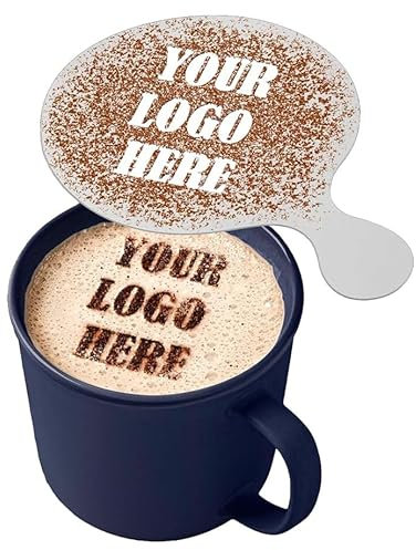Personalisierte Kaffee-Dekorationsschablonen, personalisierbar, Acryl-Spiegel, lasergeschnittene Cocktail-/Kaffeeschablone, individuelles lasergeschnittenes Business-Logo, erstellen Sie Ihr eigenes