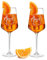 GRAVURZEILE Leonardo Aperol Verre avec gravure – Time für Aperol – Verre à vin pour sangria, Lillet et plus – Idée cadeau pour les amateurs d'Aperol et de cocktail – Verre à vin gravé – Set Puccini