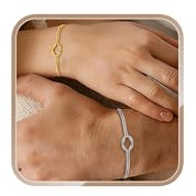 YELUWA Braccialetti Nodo D'amore, Bracciali Coppia Bracciale Amicizia Bracciale Donna Argento Bracciali Amicizia Donna, Regali di Coppia, Regalo Amica, Regalo Fidanzato, Regali Mamma