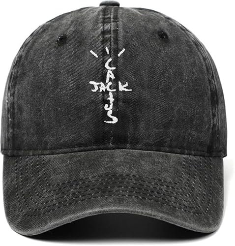JIIENO Cactus Baseball Jack Unisex Casual cap Berretto da Baseball (Nero Grigio)