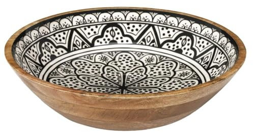 Planete Discount Saladier en manguier Mira Noir 33 cm