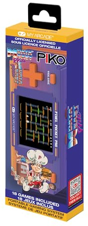 Data East Pixel Player: Offiziell Lizenziertes Videospiel, tragbare Schlüsselanhänger-Arcade, Spiele für Kinder und Erwachsene