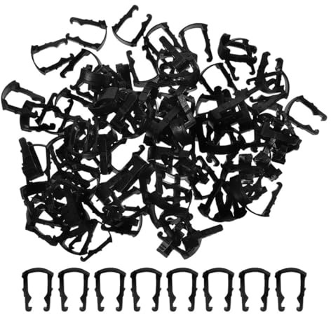 KAJNBN 200 Clips de Retenue de Conduite Automobile de U, Clips de Fixation pour Tuyau de Filtre Gasoil Noir, Accessoires Universels pour Tuyaux D’huile, Kit de 200 Pièces pour Réparation