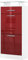 Vladon Schuhschrank Loret V2, Schuhkipper für 8 Paar Schuhe mit 2 Klappen, 1 Schublade und Glasablage, Weiß matt/Bordeaux Hochglanz (46 x 104 x 23 cm)
