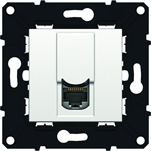 Zenitech ARN51047 Prise rj 45 multimédia cat.6 ftp espace evolution-enjoliveur blanc