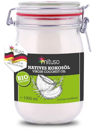 Mituso Huile de Noix de Coco Vierge Biologique 1 litre (1 x 1000 ml)