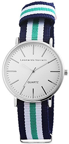 LEONARDO VERRELLI Herrenuhr mit Textilarmband Uhr 297222200001