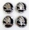 Lot de 4 enjoliveurs noirs pour Skoda 56 mm pour Fabia, Octavia, Superb, Yeti