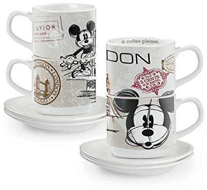 Egan PWM02I/LO Set Tazze Caffe, Modello in The City Londra, Porcellana, Multicolore, 2 unità (Confezione da 1)