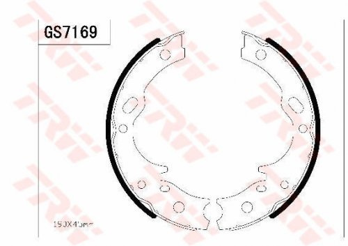 Trw Brake Shoe Set Parking Brake Rear Axle GS7169